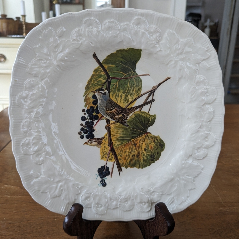 Vintage Alfred Meakin White Crowned Sparrow Plate